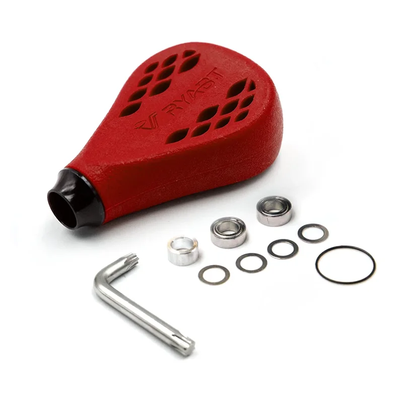 TPE Flat Reel Power Knob 35mm TPE35 Red For Shimano Nasci FC 1000-5000