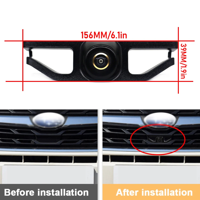 HD Car Front View Golden lens Camera For Subaru Forester 2016 Car Frontview Vehicle Camera Night Vision Waterproof Parking Kit