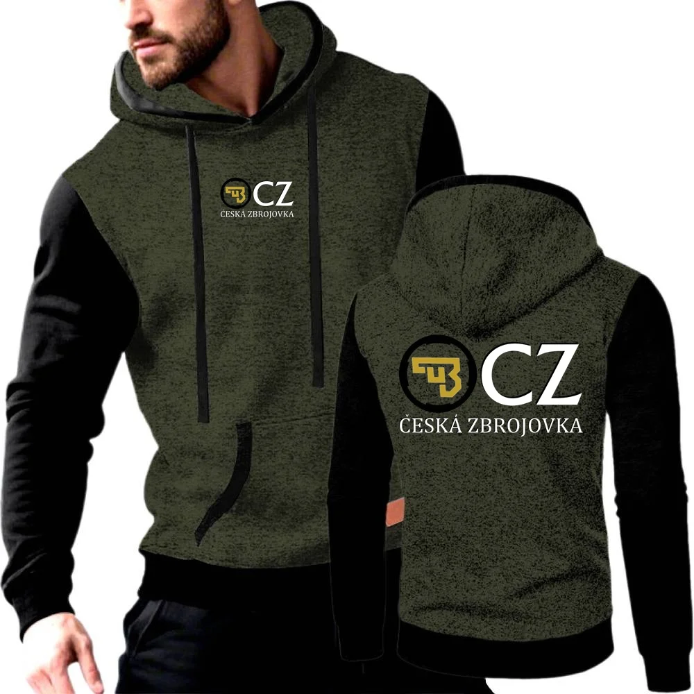 Suéter de Jacquard para hombre, chaqueta CZ Ceska Zbrojovka, nueva sudadera con capucha para hombre, sudaderas con capucha a juego de colores, sudadera, Jersey con capucha de lana, abrigo