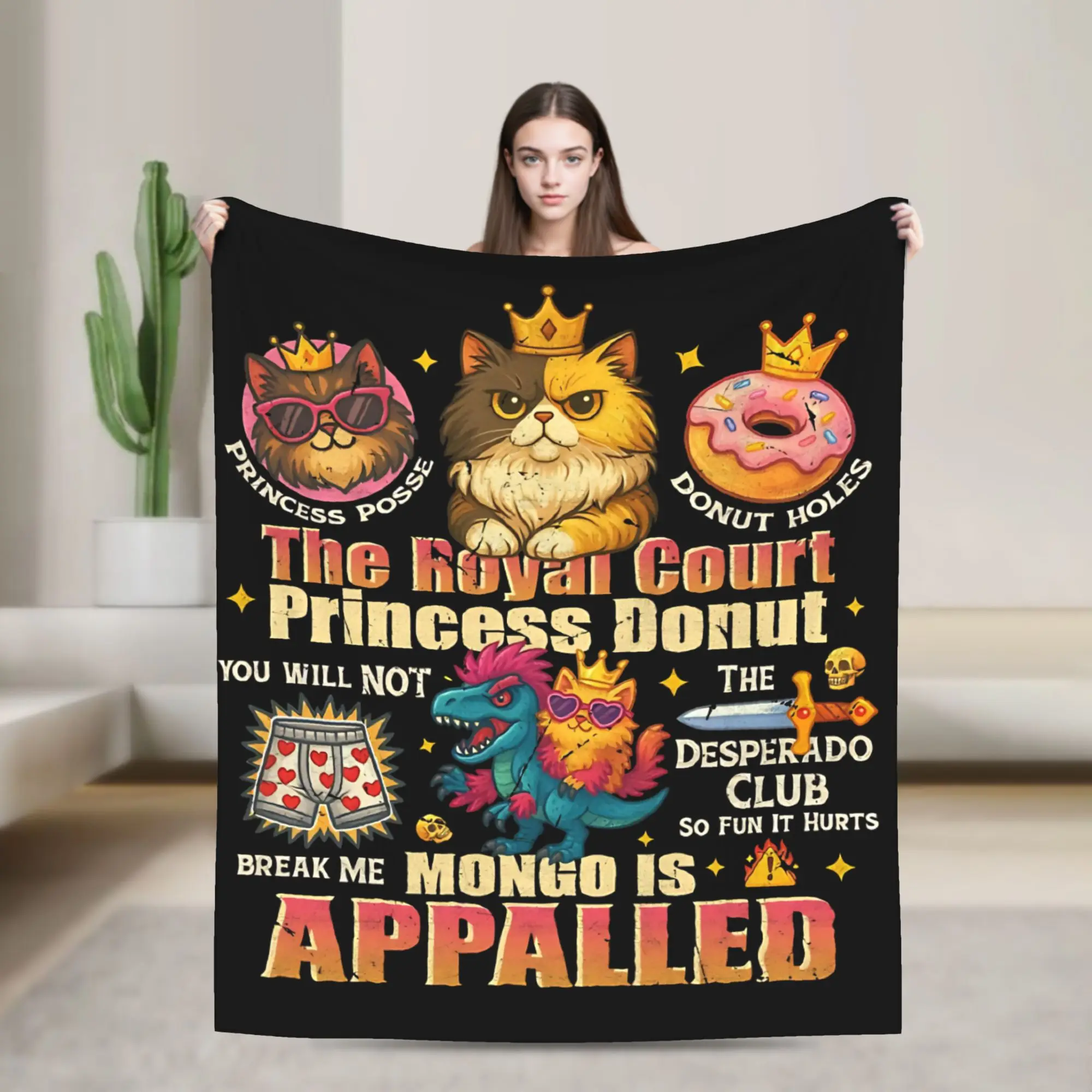 

Cat Dount Blanket Cover Dungeon Crawler Carl Flannel Throw Blanket Summer Air Conditioning Decoration Lightweight Bedsprea,