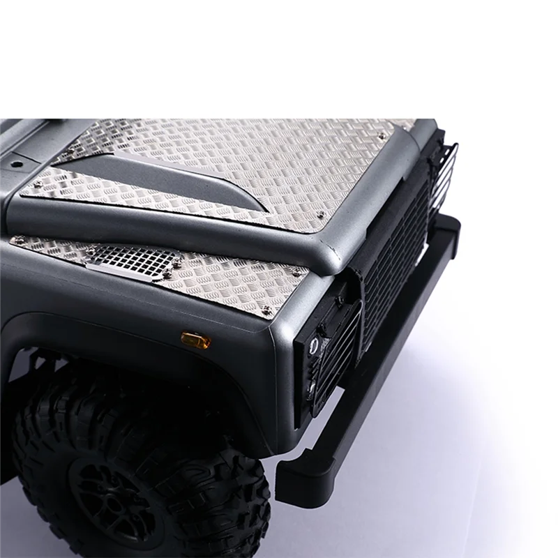 New-2 قطعة الصلب الجبهة ضوء مصباح الحرس غطاء المصباح مصبغة ل MN D90 MN99S 1/12 RC ترقية أجزاء السيارة الملحقات #2