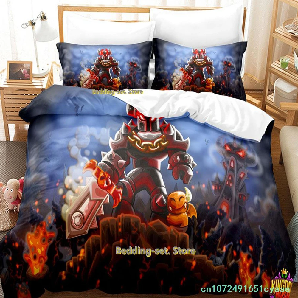 New Kingdom Rush Bedding Set Single Twin Full Queen King Size Bed Set Adult Kid Bedroom Duvetcover Sets Anime Parure De Lit Bed