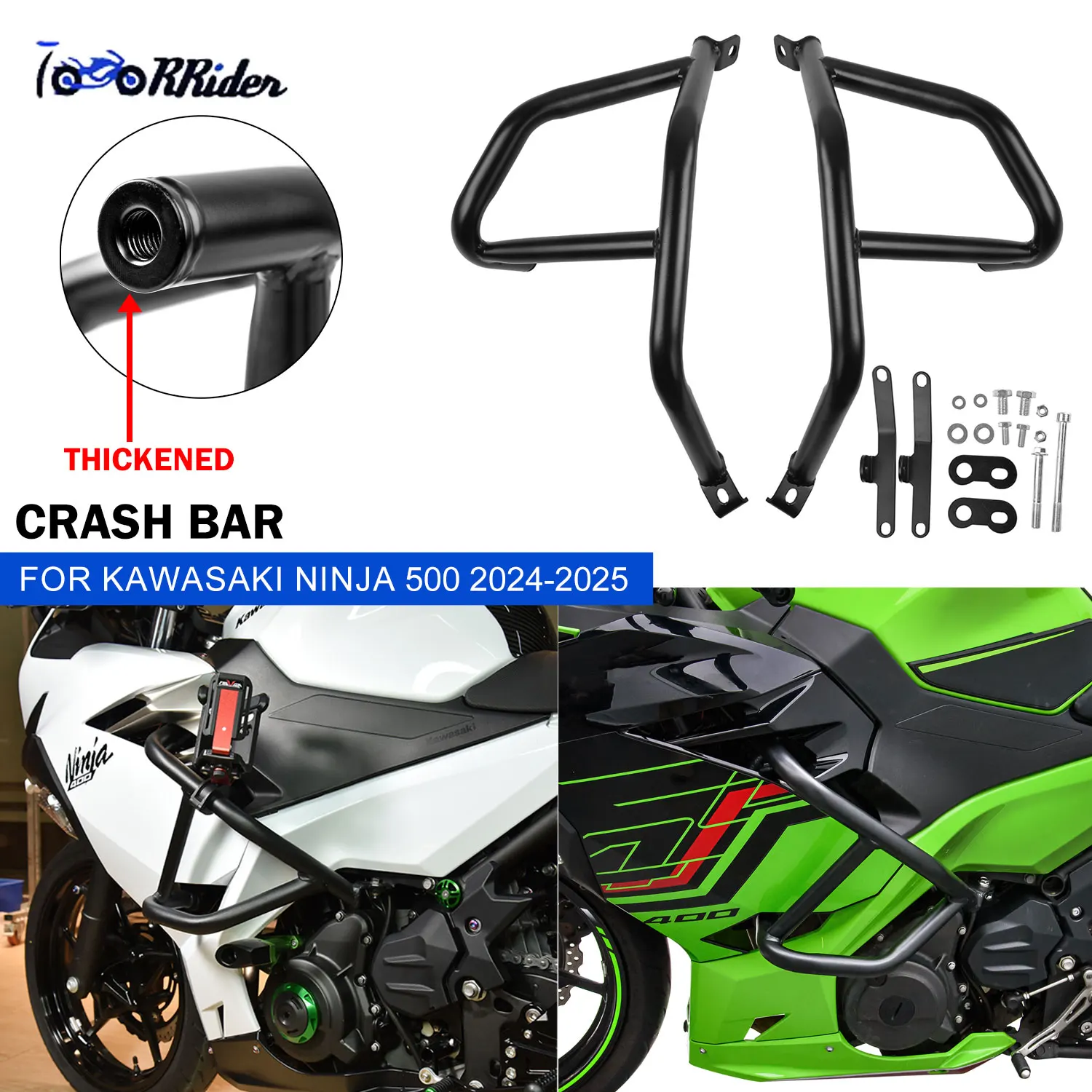 

Ninja 500 2025 2024 Engine Guard Crash Bar for KAWASAKI Ninja 400 18-25 Ninja 250 2018-2021 Frame Bumper Protection Accessories