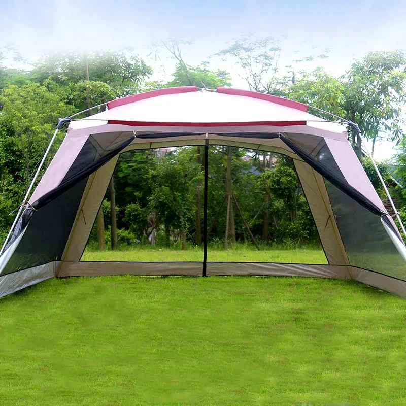 5-8 Person   365*365*210CM High Quality Large Gazebo Sun Shelter Camping Tent    Beach Tent