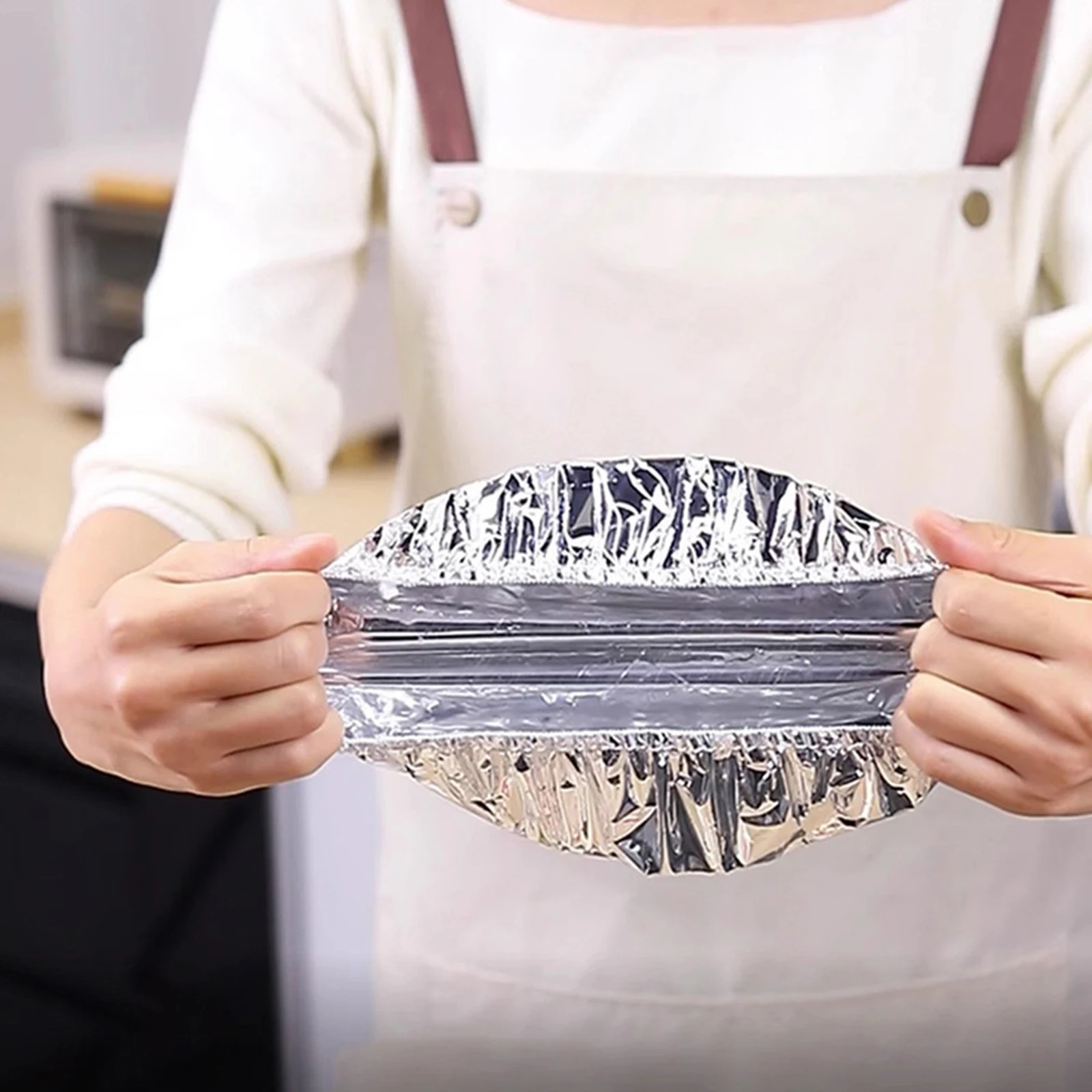

Reusable Aluminum Foil Food Covers Tin Foil Food Insulation Cover Heat Shield Lids for Refrigerator Storage and Meal Preparation