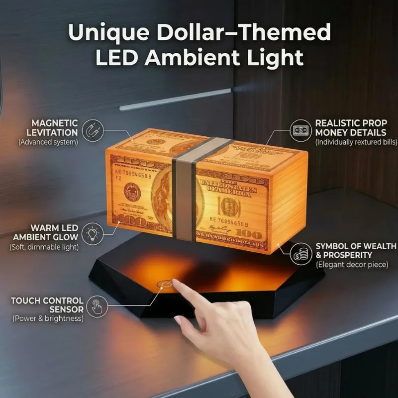Floating Money Lamp Maglev Golden Lantern Grand Theft Auto Game Peripheral TK Same As Grand Theft Auto Birthday Gifts for Friend
