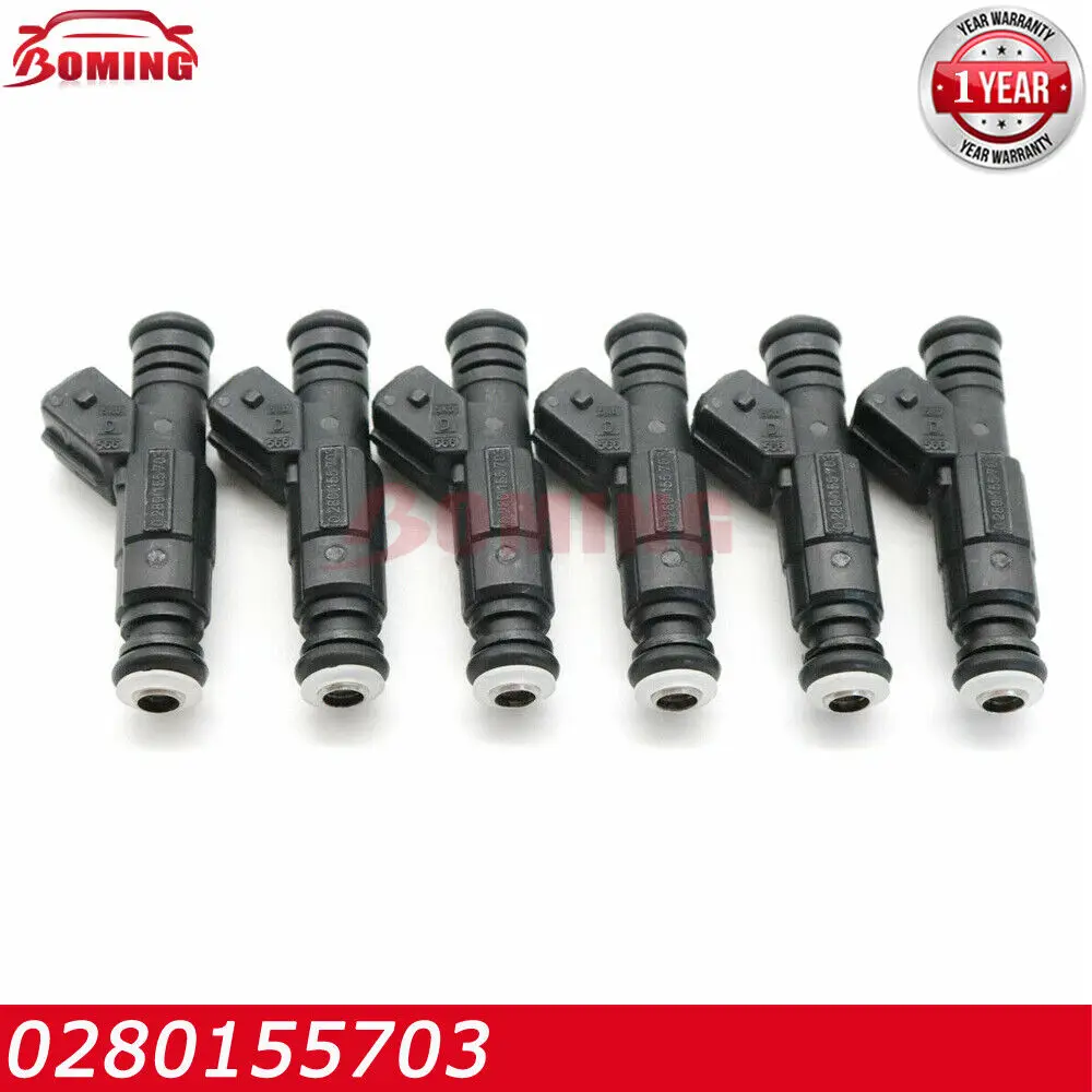 6PCS 0280155703 Car Fuel Injector For Jeep Grand Cherokee 5.2L 5.9L V8 1993 1994 1995 1996 1997 1998 0 280 155 703 New