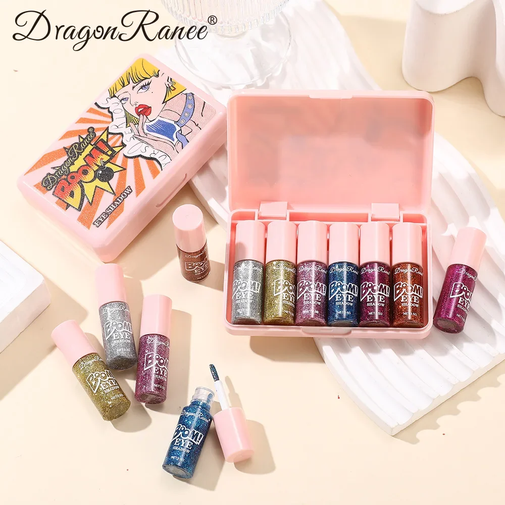 耳介のような光沢のあるリキッドアイシャドウ、防水、長時間持続、ブリリアントで滑らかなシマーアイシャドウパレットメイクアップキット