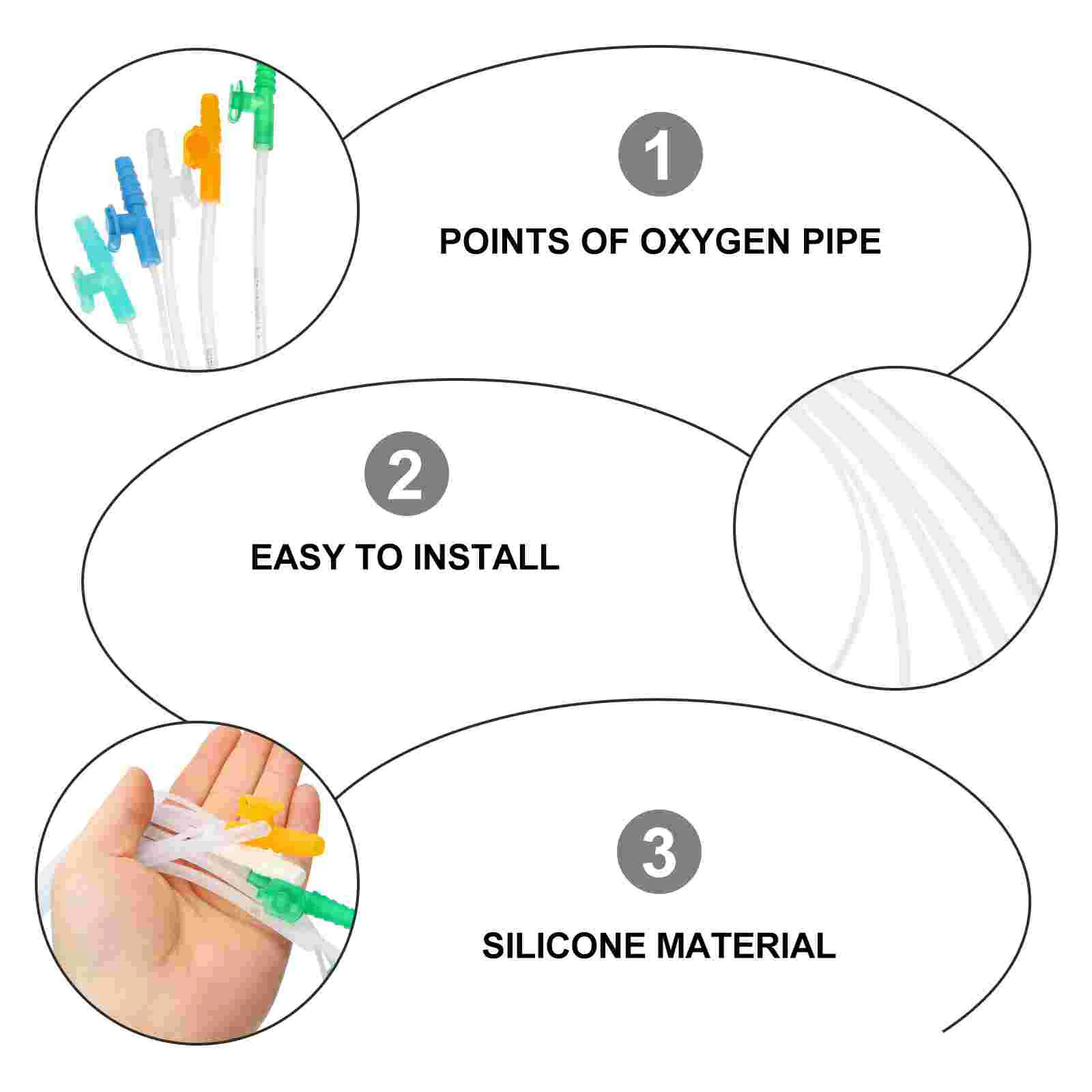 Imagem -04 - Cateter Estéril para Adultos e Crianças Dispositivo para Remoção de Muco de Sucção Tubulação Doméstica Macia Cateteres de Sílica Gel Homens e Crianças 10 Pcs