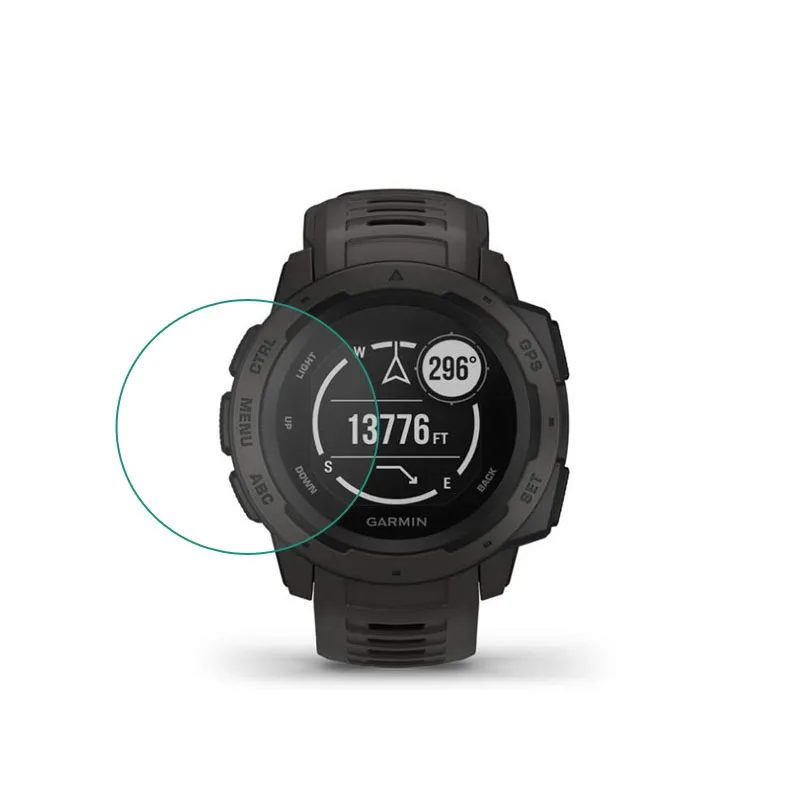 Película protetora de vidro temperado, proteção transparente para garmin instinto gps, relógio esportivo, capa protetora de tela para smartwatch
