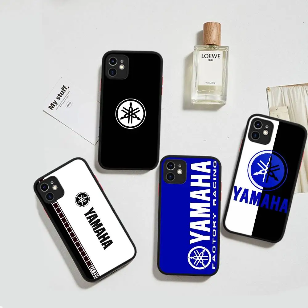 Y-YAMAHAs شعار جراب هاتف آيفون 16e 16 15 14 13 12 11 برو ماكس X XS ماكس زائد Spuerstar ماتي غطاء #1