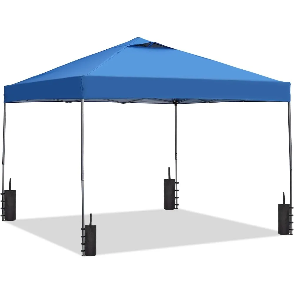 

10'x10' Pop Up Canopy Tent, Outdoor Canopy Tent, Patio Tent,Commercial Instant Gazebos, Portable Shelter Canopies,(Blue).