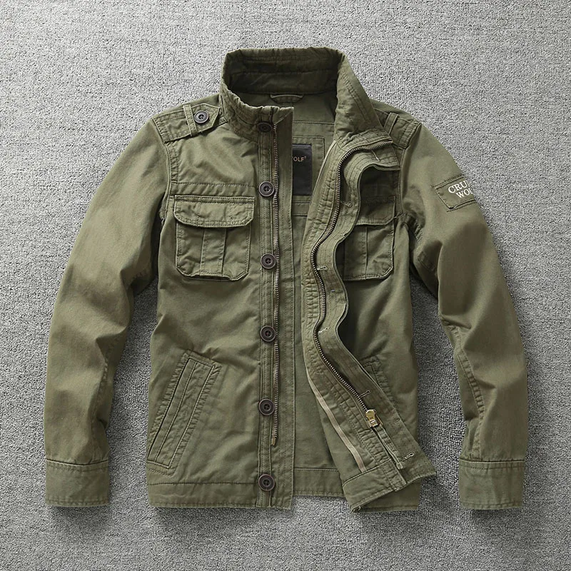 Camo Military Denim Jackets Men Outdoor Multi-pocket Wear-resistant Cargo Windbreaker Coats Autumn Cotton Army Tactical Jacket