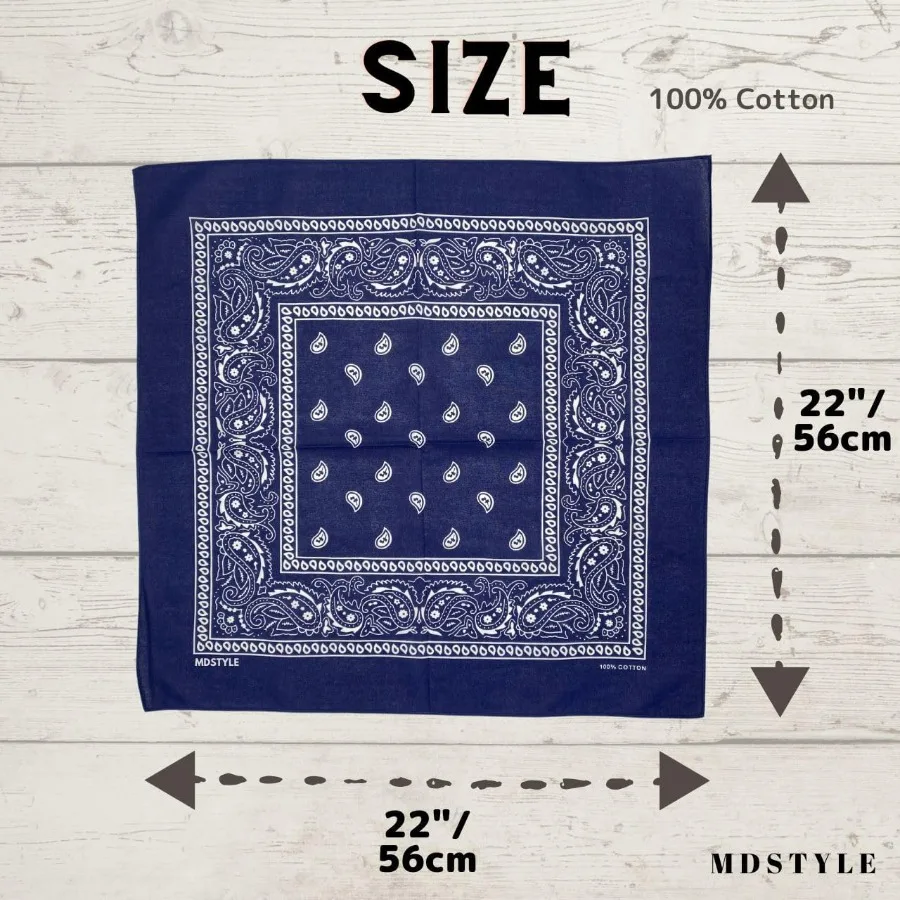 100 باندانا قطن للرجال والنساء 22x22 بيزلي نمط منديل عقال وشاح تنوعا الإكسسوارات للخارج عادية