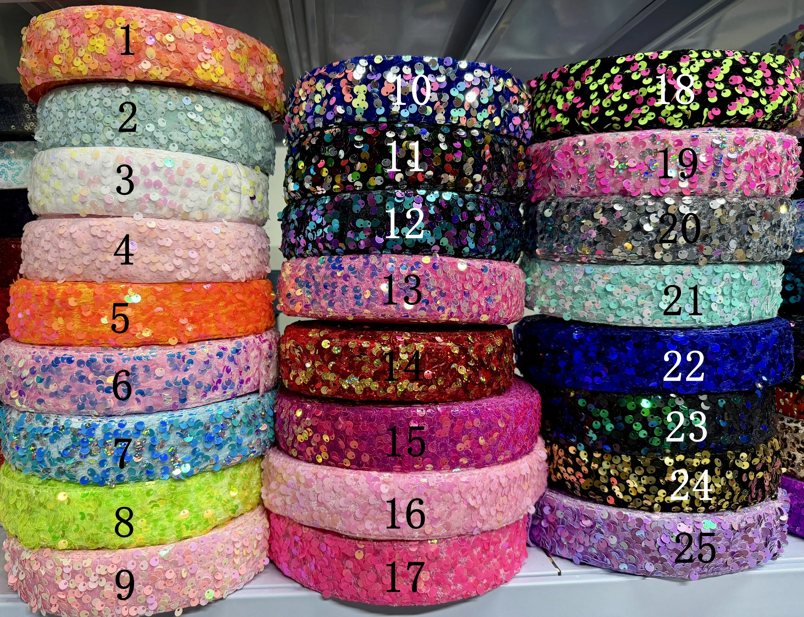 

38mm Sequin Ribbon 1.5inch Ribbon 20yards for Hairbows Crafts Material Decoration DIY Accessorics 20yards