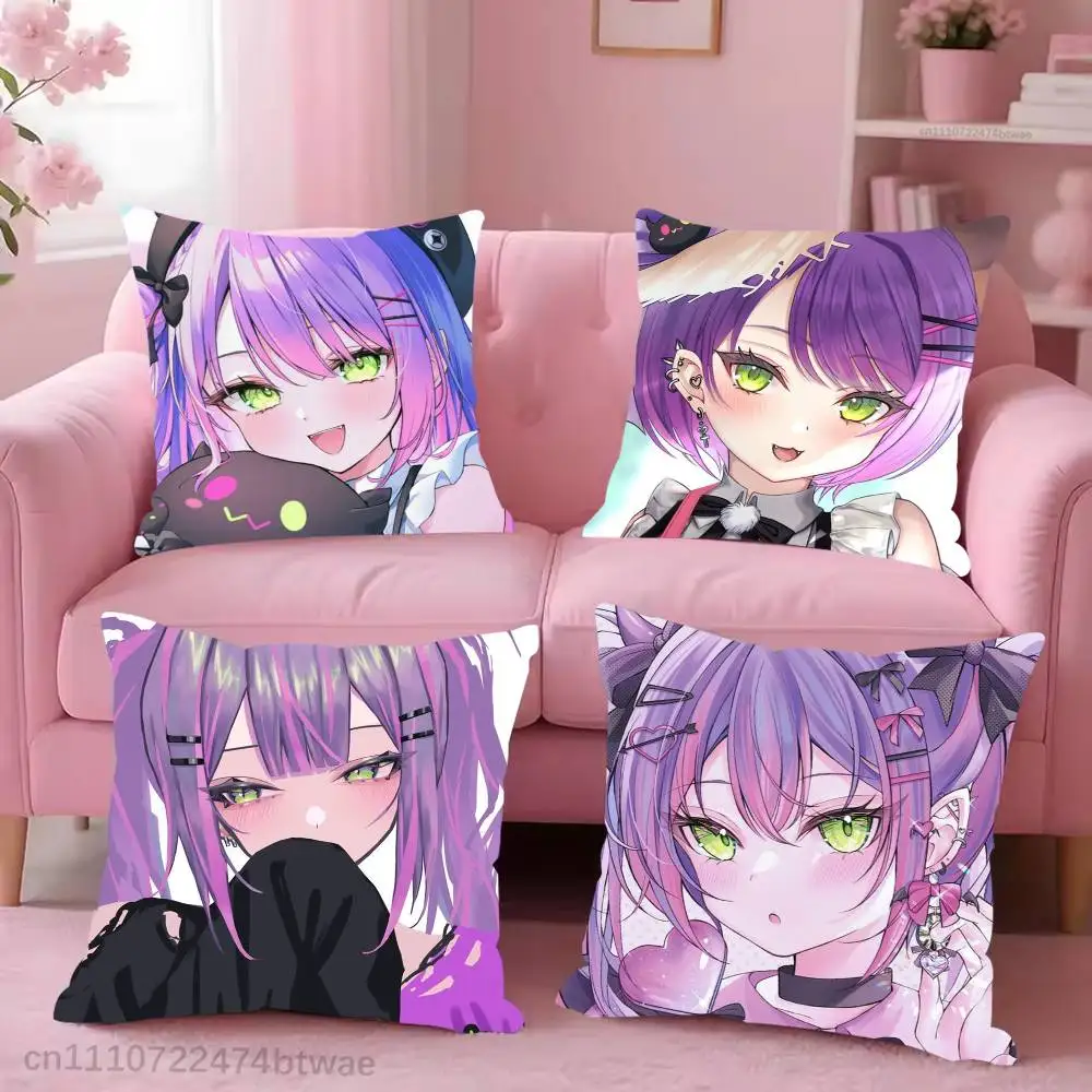 Hololive Tokoyami Towa Sama Pillow Case For Sofa Bedroom Living Room Plush Cushion Cover Decorations and Protector