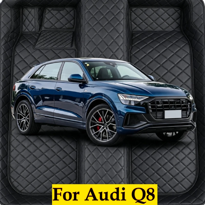 Custom Car floor mats For Audi Q8 2019-2024-2026 LHD RHD Foot  Accessories Carpets Leather Pads Interior Auto Fashion para