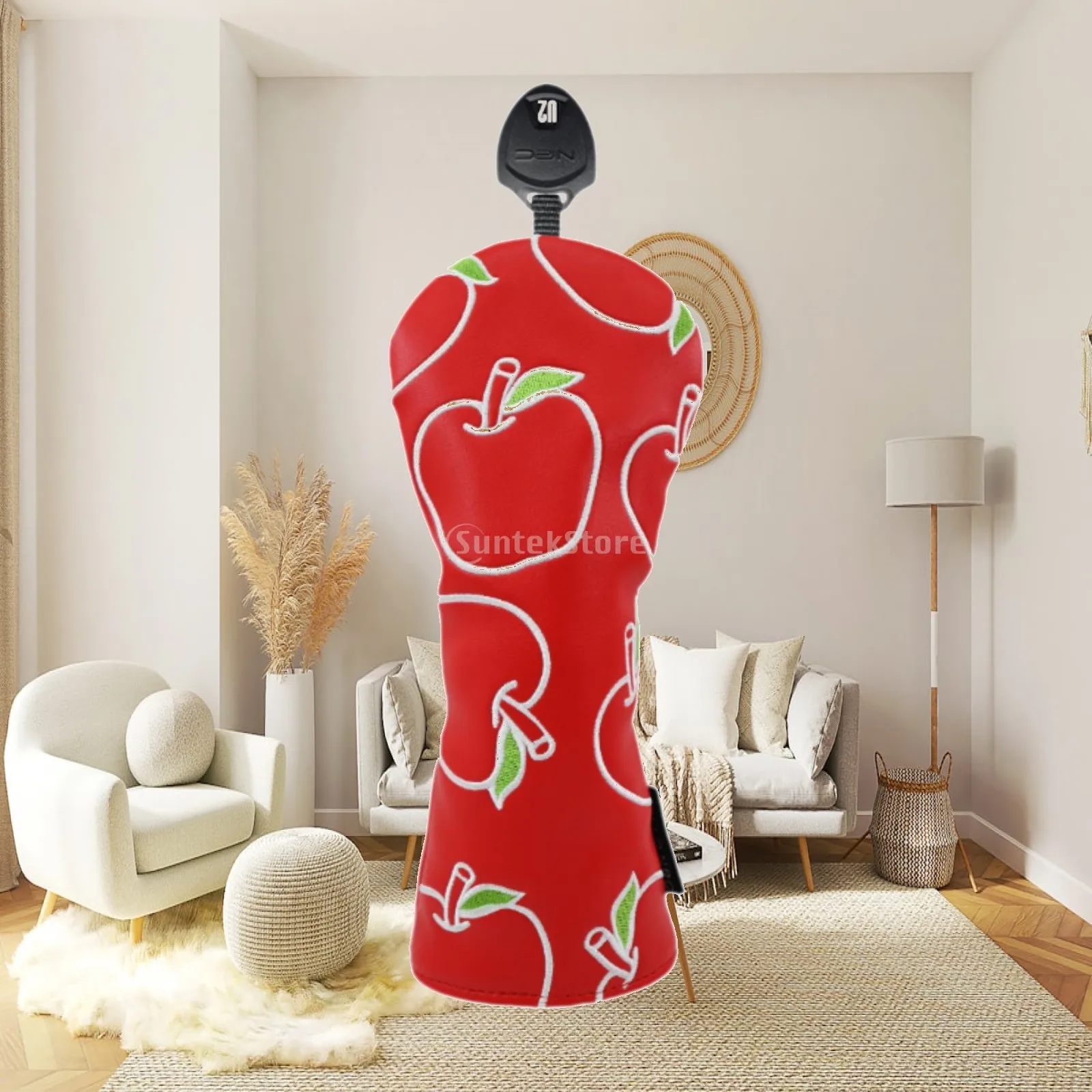 Golf Club Head Cover Fruit Print PU Leather Waterproof Wood Cover Lightweight for Golfer Accessories Outdoor Golf Tournament