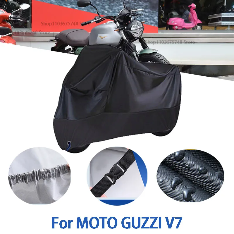 

Motorcycle Full Covers For MOTO GUZZI V7 Car Outdoors Sun Protection Dust No Ear Thickened Oxford Clothcover Accessories