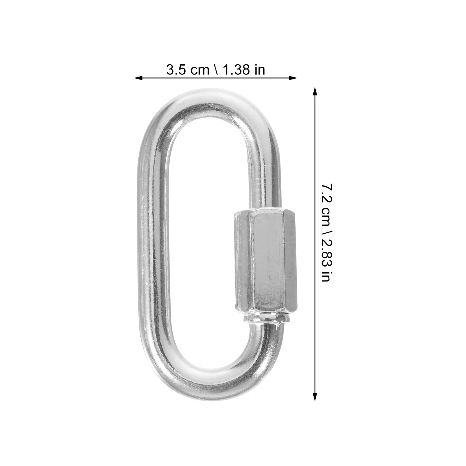 10Pcs M8 Heavy Duty Chain Link Quick Connect Carabiner Clip Threaded Repair Safety Hook for Swing Trailer Chain Link