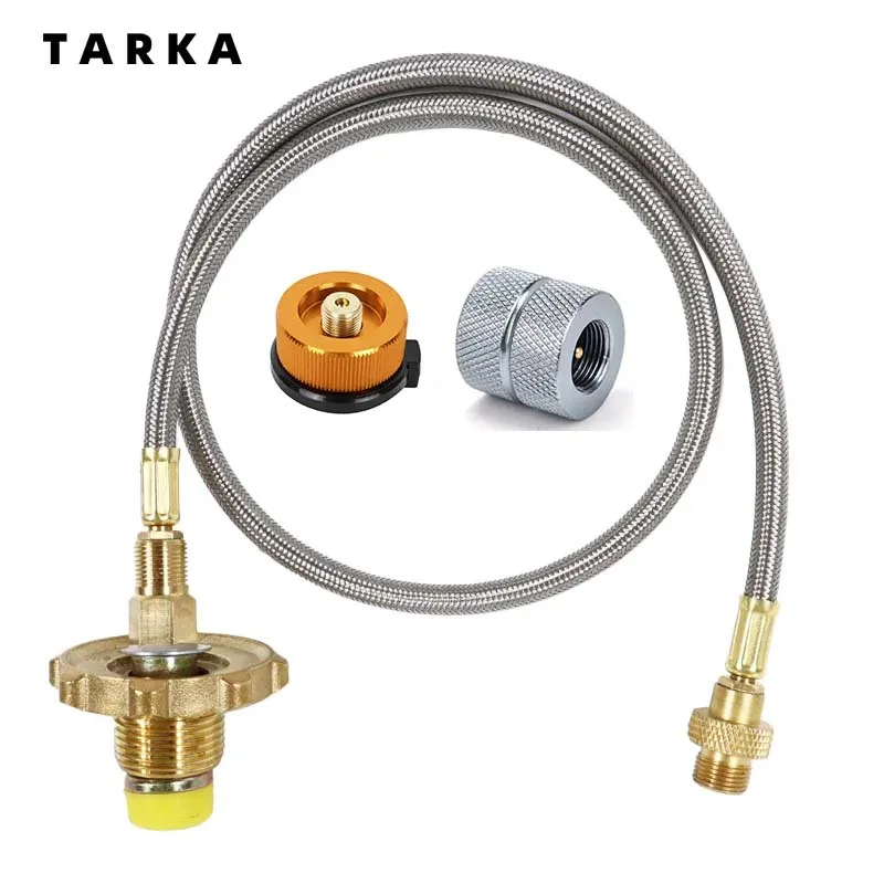 TARKA التخييم موقد غاز البروبان عبوة محول خزان الغاز خط اتصال التخييم الموقد محول موصل الخرطوم