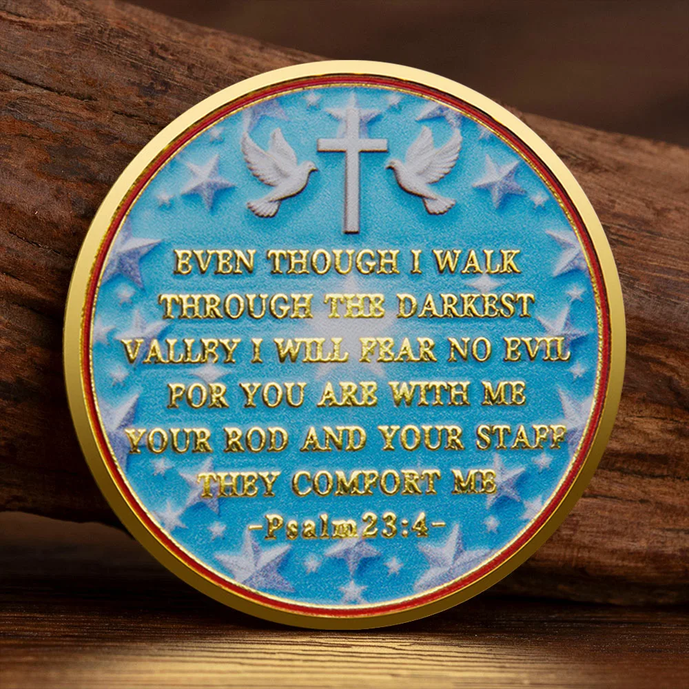 FAITH Gold-plated Commemorative Coin Power in The Dark Collectible Coin Lucky Coin