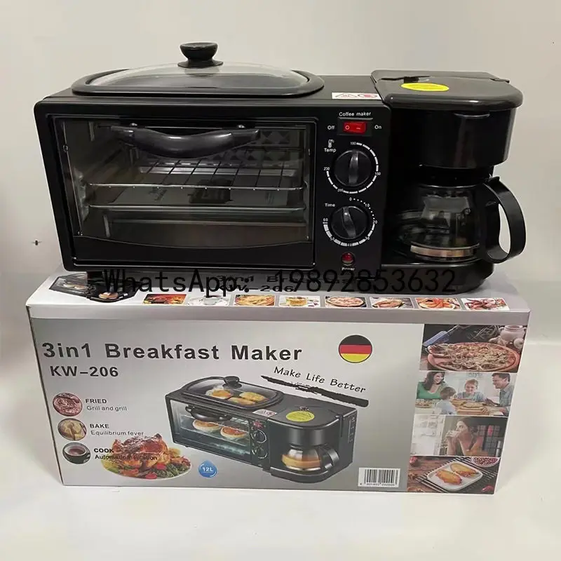 3-in-1 multifunctional home use us standard 110v/220v breakfast maker toaster mini oven