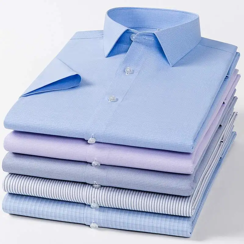 

Мужская рубашка с квадратным воротником, дышащая, для весны и лета, повседневная, свободного кроя, не требует глажки