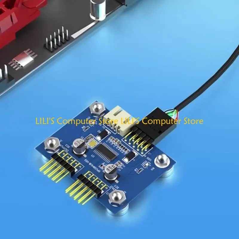 A52B Double USB 2.0 컬러 팬 무선 장치 용 어댑터 드라이버가 필요하지 않습니다.