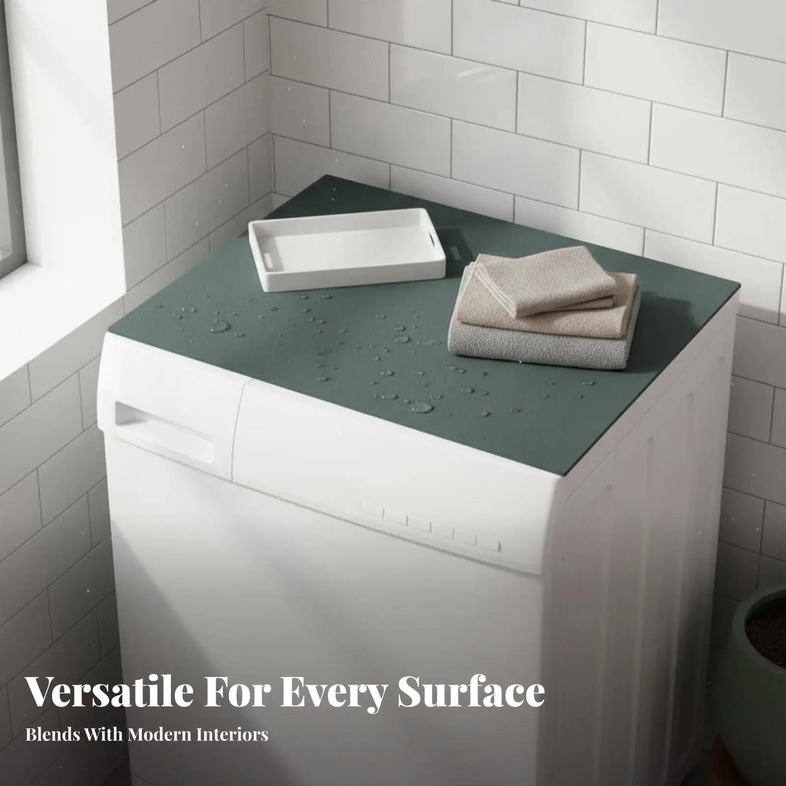 Anti Dust Absorbent Mat for Washing Machine Diatom Mud Cabinet Pad Quick Drying Cover for Nightstand Scratch Resistant Base