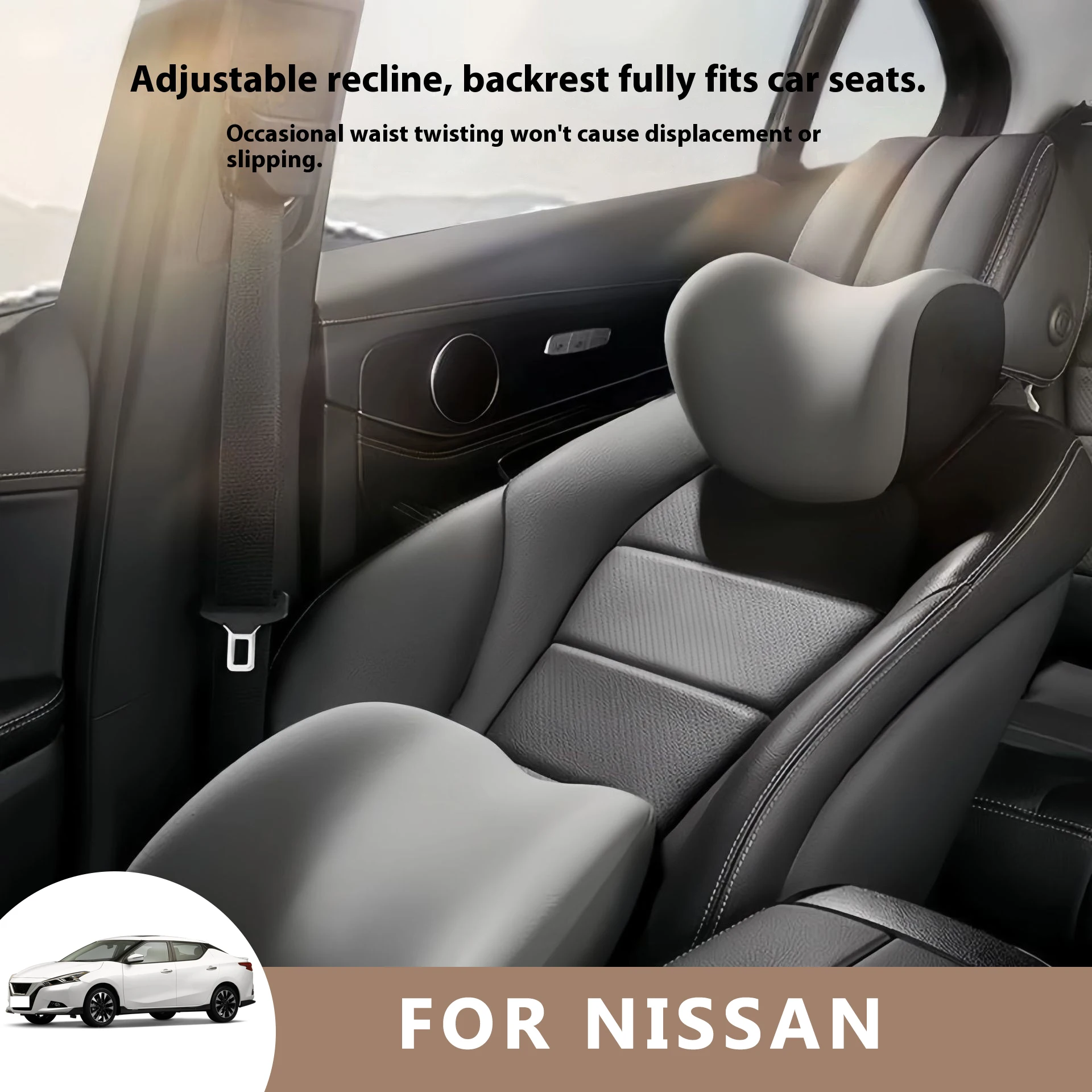 

Car Neck Pilow Protector Auto Seat Headrest Soft Waist Cushion Neck Cushion Backrest Lumbar Support for NISSAN ARIYA Bluebird