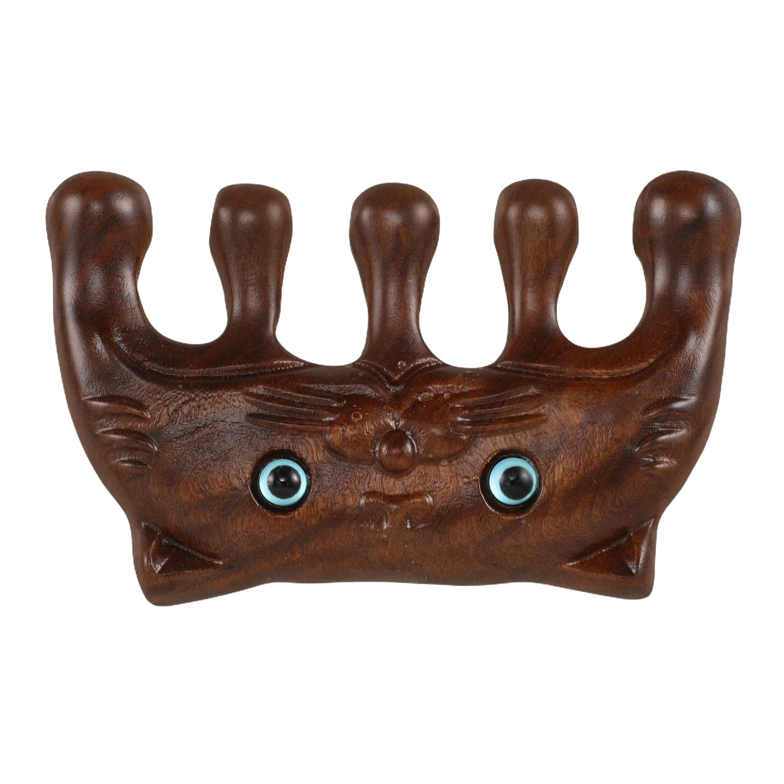 

Meridian Massage Comb Scalp Care Wooden Tool Five Fingers Design Portable For Hair Care Stylish Wide
