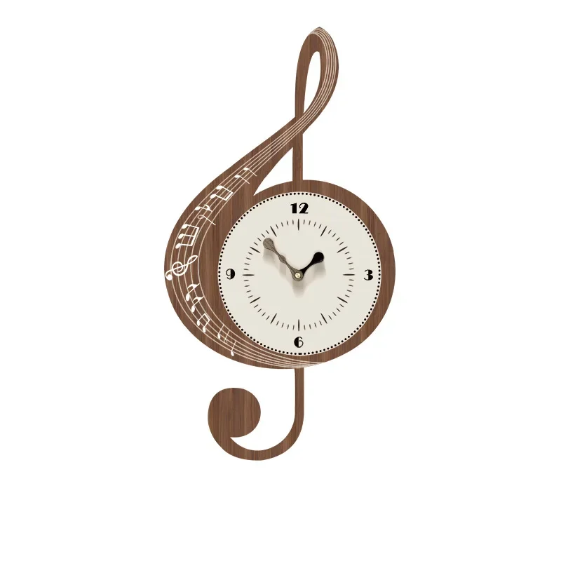 

Настенные часы для гостиной в средневековом стиле, новые высококачественные часы в стиле ретро для прохода, интернет-знаменитости, творческая музыка, нота, художественные часы, настенные часы