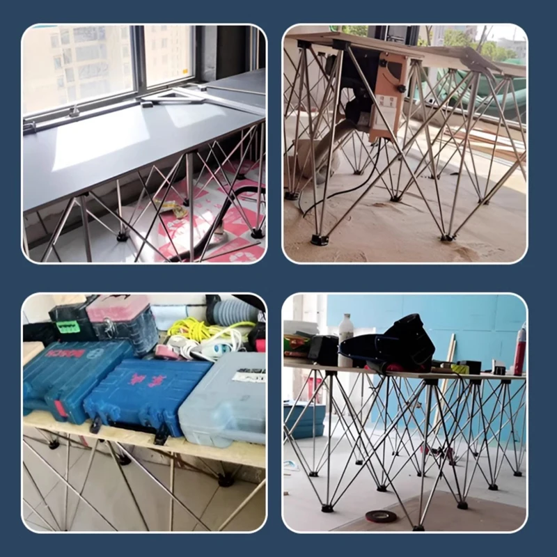 Spider Leg Workbench 8 Leg Stainless Steel Work Table High Capacity Collapsible Portable Quick Setup Workbench with Storage Bag