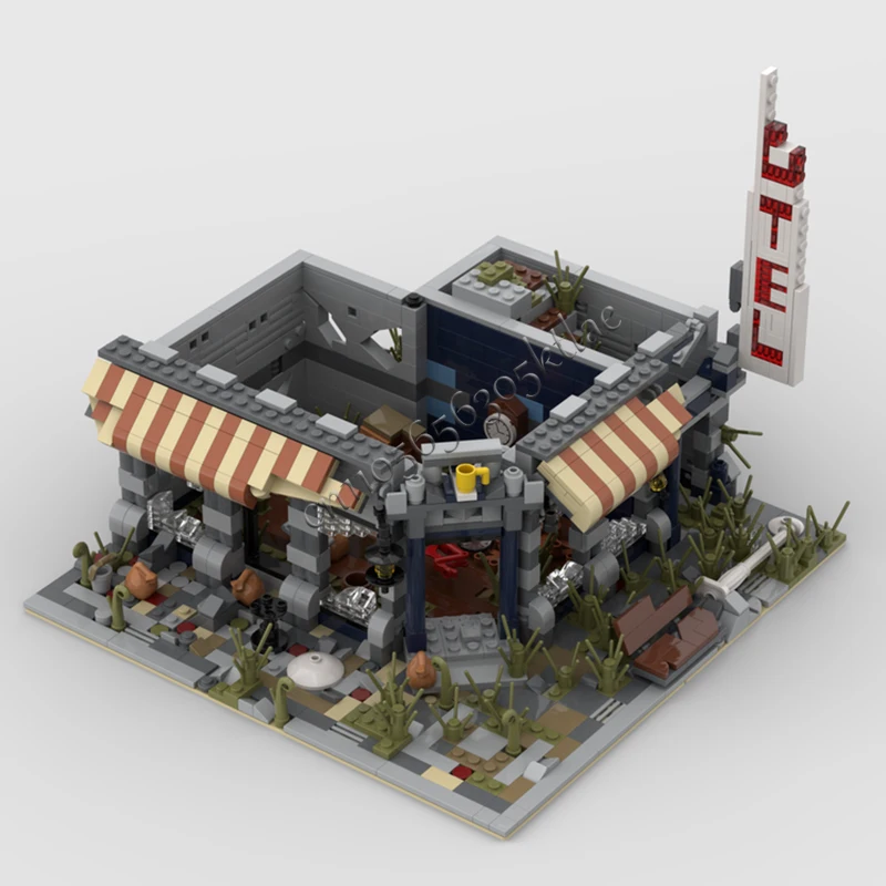 3203 PCS House Street Set 10182 Cafe Corner Apocalypse Version MOC Customize Modular Building Block DIY Boys Toy Christmas Gift