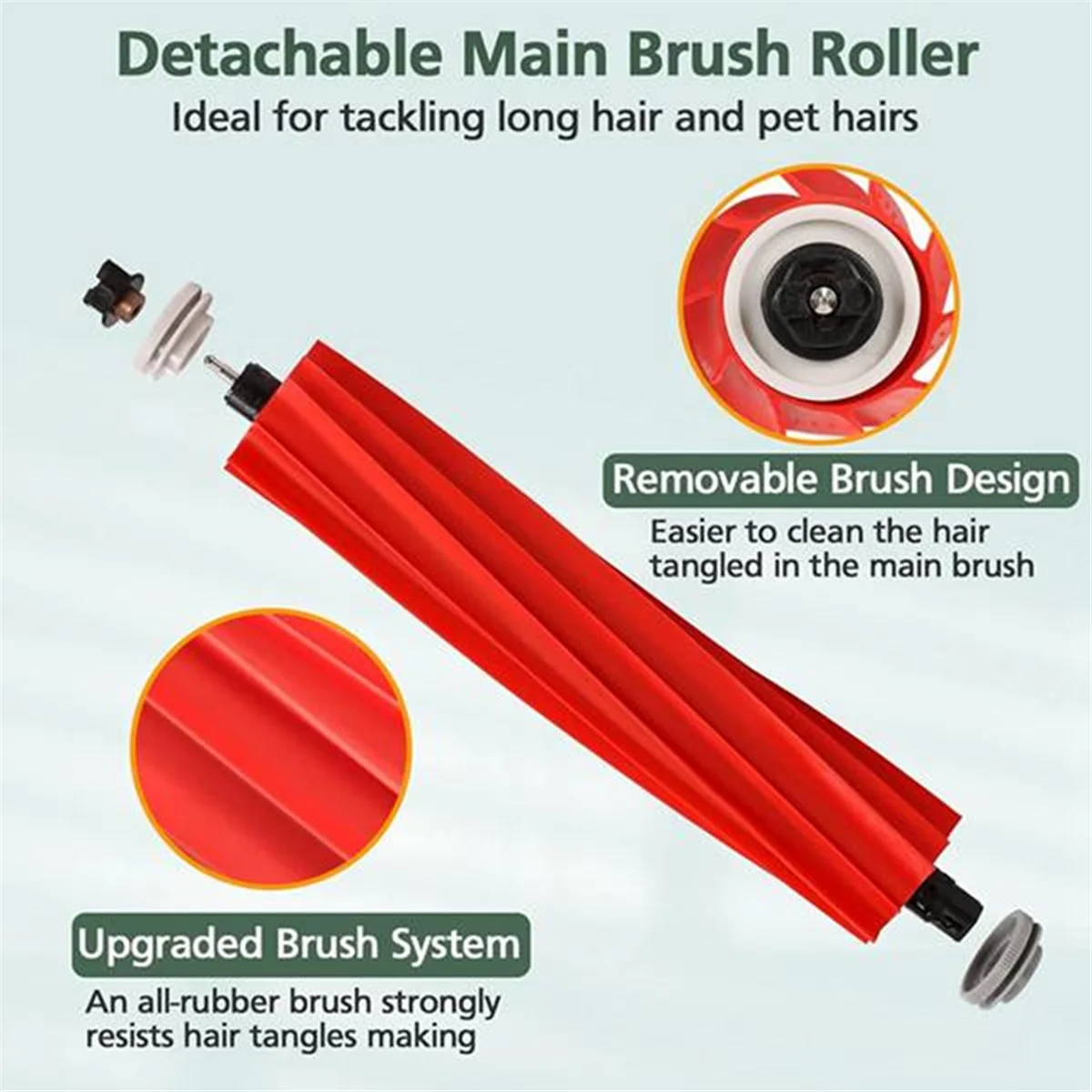 

ABXHH 15PCS Replacement Parts for + Max Max+ Vacuum Cleaner Accessories Main Side Brush Filter Mop Cloth