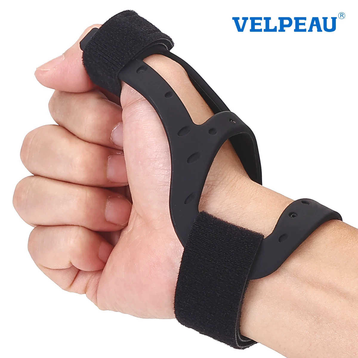 VELPEAU Silicone Thumb Support Brace for Tendonitis, Arthritis, Trigger Finger Splint Waterproof Stable and Fits Both Hands