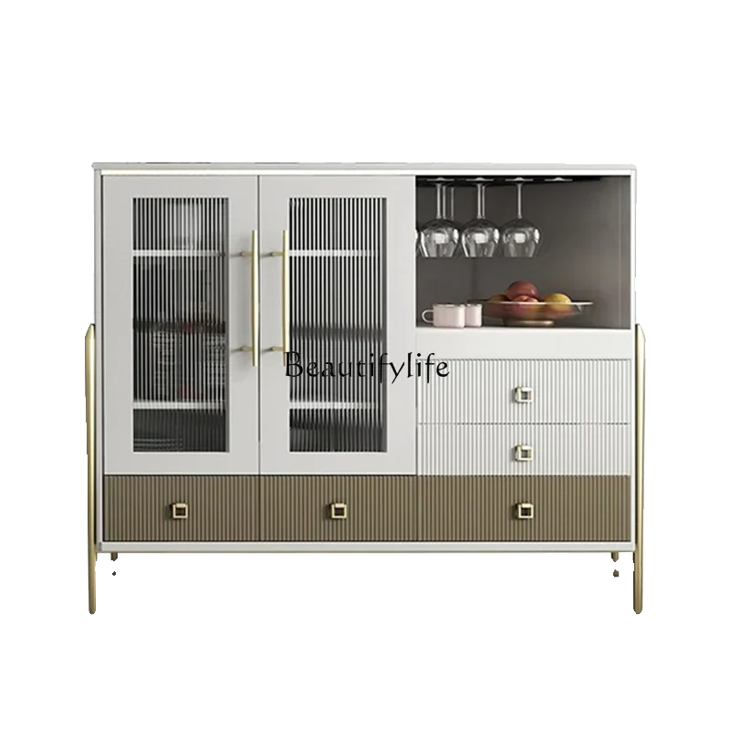 

FG44Light Luxury Solid Wood Restaurant Multi-Functional Storage Wine Cabinet Minimalist Locker