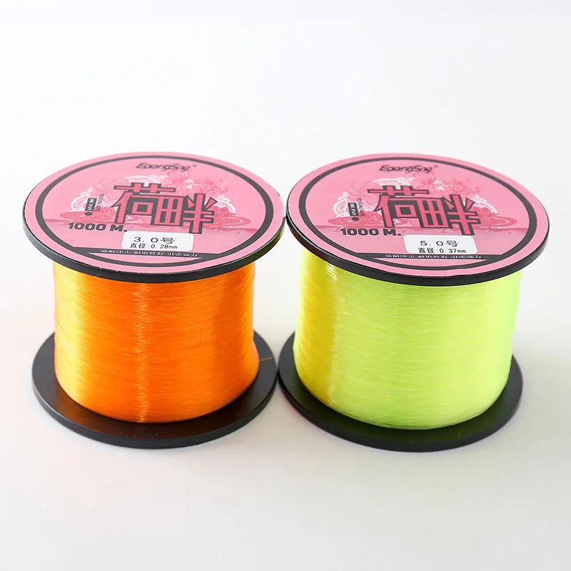 

1000M Nylon Fishing Line Strong Tensile Force Super Soft Fish Line Anti Curling Super Strength Fishing Line Main Line Lure Line