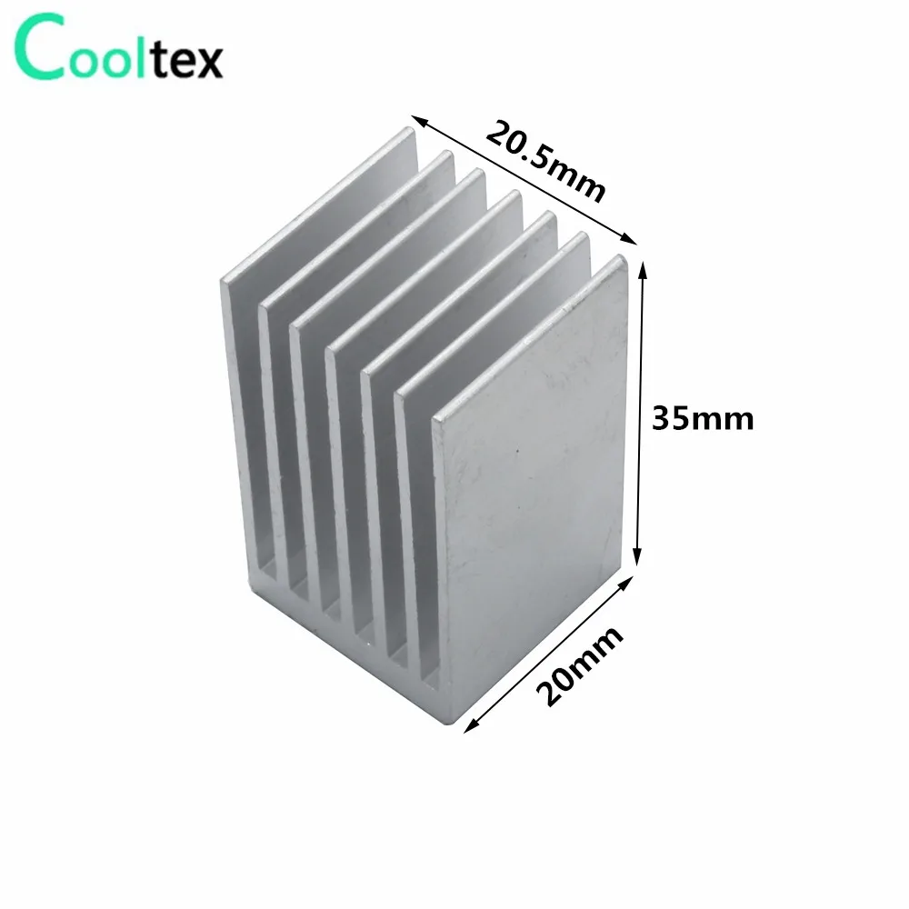 20pcs 20x20.5x35mm Aluminum Heatsink Cooler for Electronic Chip IC MOS Cooling With Thermal Conductive Tape