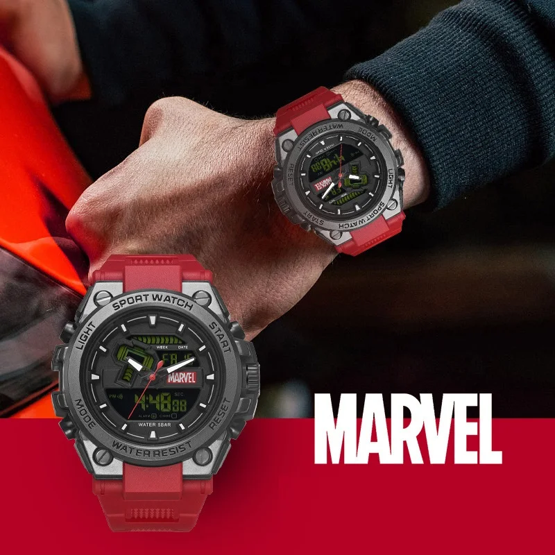 Marvel For Mens Watches Avengers Thor Odinson Dual Display Wristwatch Repeater Alarm Clock God Of Thunder New Male Reloj Hombre