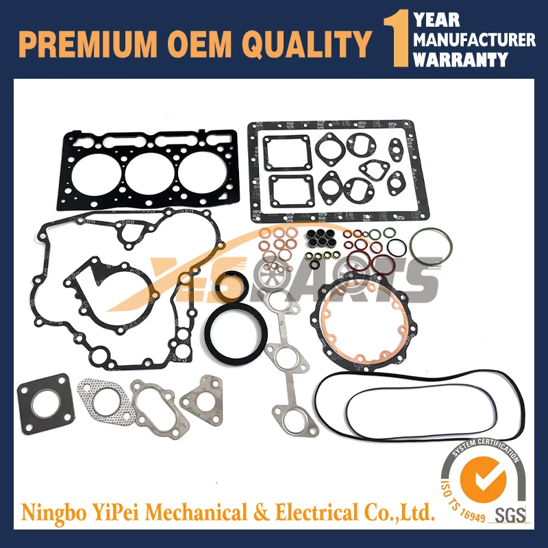 Overhaul Full Gasket Set Kit for Kubota D1305 Engine