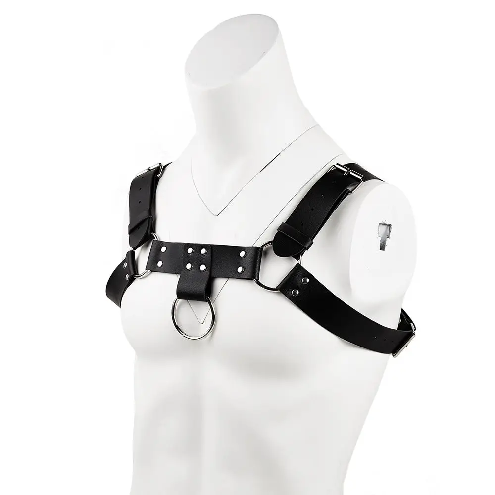 Punk Europese en Amerikaanse hunk lederen riem sexy borstband nachtclub taille schouderband bar veelzijdige showband bondage