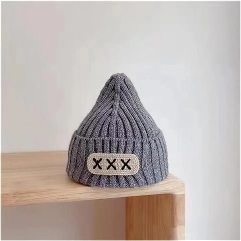 Cappello da bambino carino berretto da lettera lavorato a maglia inverno caldo per bambini ragazza ragazzo cappello berretto berretto da bambino muts per orecchio neonato cappello caldo spesso per bambini