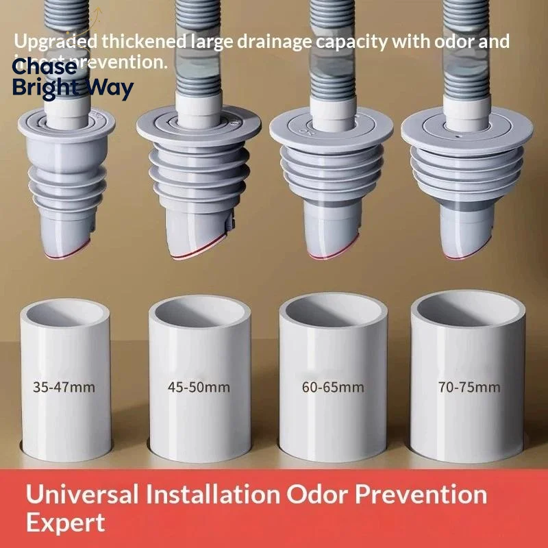 Silicone Bathroom Sewer Seal Ring Kitchen Sink Sewer Pipe Plug Washing Machine Anti-odor Leakage Floor Drain Seal Connector Plug