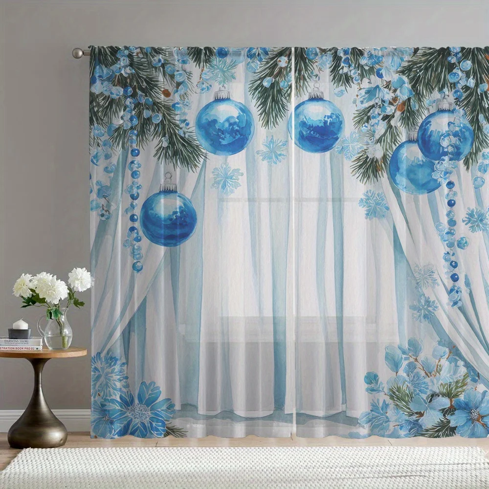 2Pcs Blue Christmas…