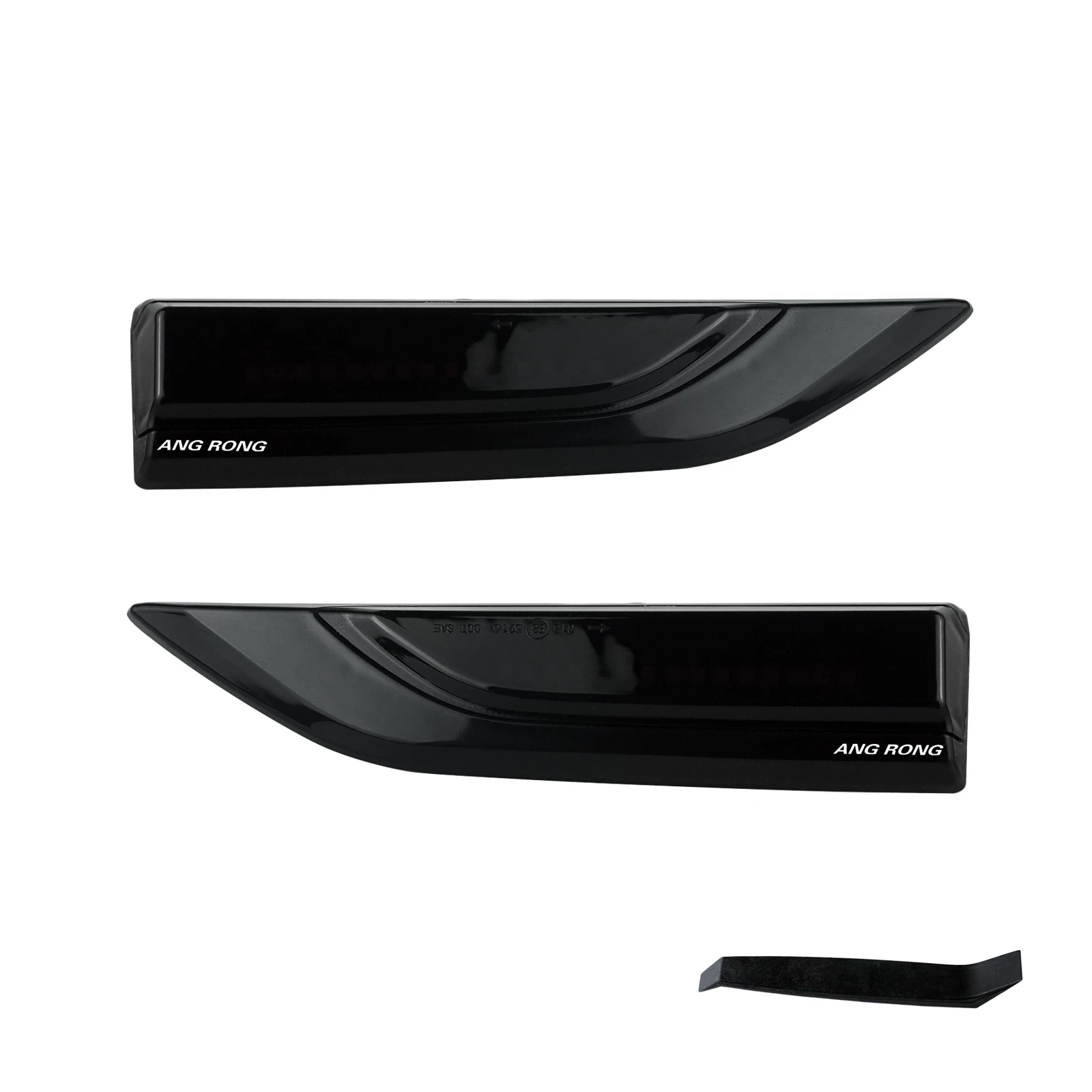 ANGRONG 2x dynamische bernsteinfarbene LED-Seitenmarkierungs-Repeater-Kontrollleuchte für VW T6 Transporter Caravelle 2015–2019