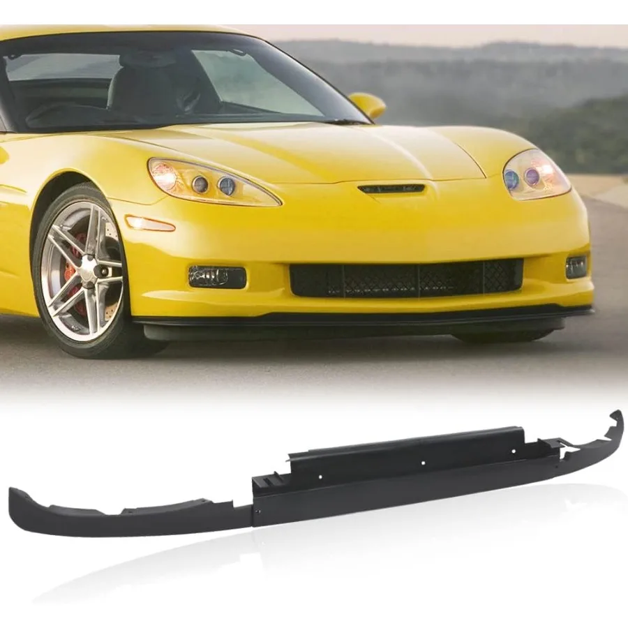 

PIT66 Front Air Dam Spoiler Complete 3 Piece Kit for C6 Corvettes 2005-2013 with Mount Hardware - Enhances Aerodynamic Performa