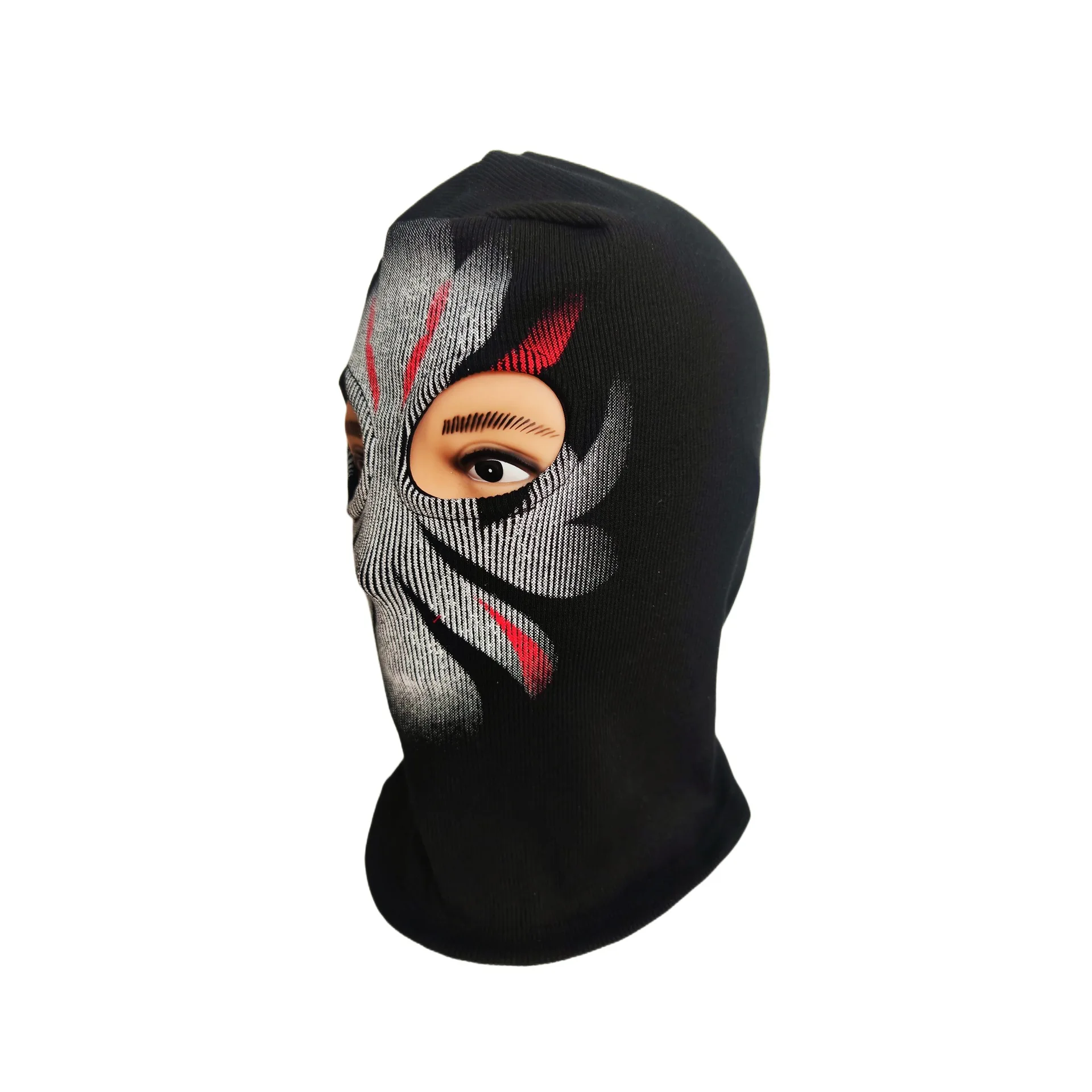 Sturmhaube Gesichts maske für Männer Frauen Voll gesichts maske Kapuze taktische Schnee Motorrad Radfahren Laufen gestrickte Mütze Pullover – Detail 17
