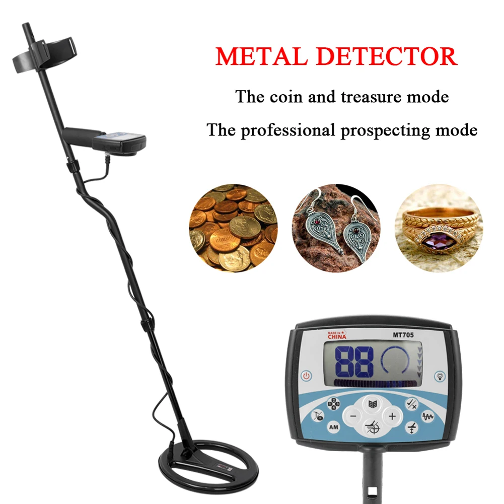 MT705 Metaaldetector Pinpointer 270mm 18.75KHZ Waterdichte Zoekspoel Goud Detectoren Treasure Hunter Tracker Metal Finder